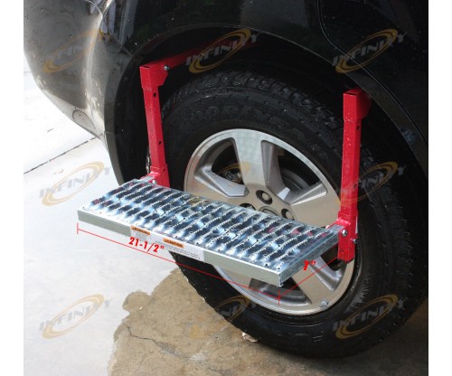 21-1/2"X7" Truck Tire Wheel Step Up Folding Ladder W/ Non Slip Step Platform